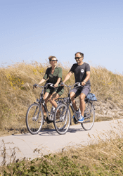 Spring op de fiets